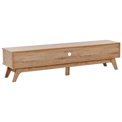 Zenith Home TV Stand 180 x 40cm Brown Particle Board Modern CableMgmt