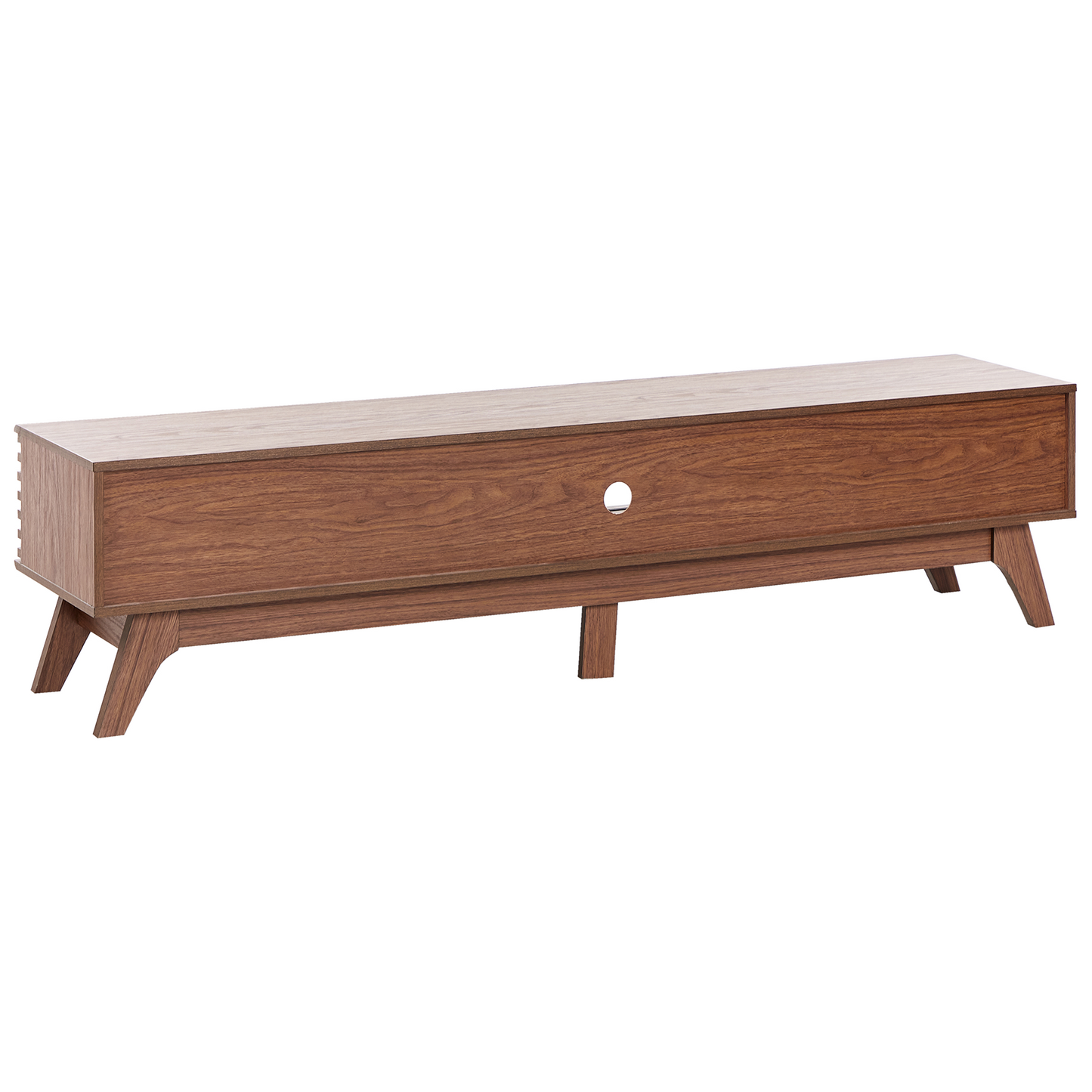 TV Stand Dark Brown 180 x 40cm Cable Management