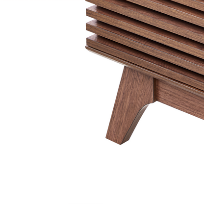 TV Stand Dark Brown 180 x 40cm Cable Management