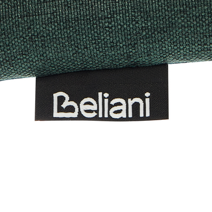 Set Of 2 Green Fabric Bar Chairs With Black Metal Frame And Viennese Braid Backrest