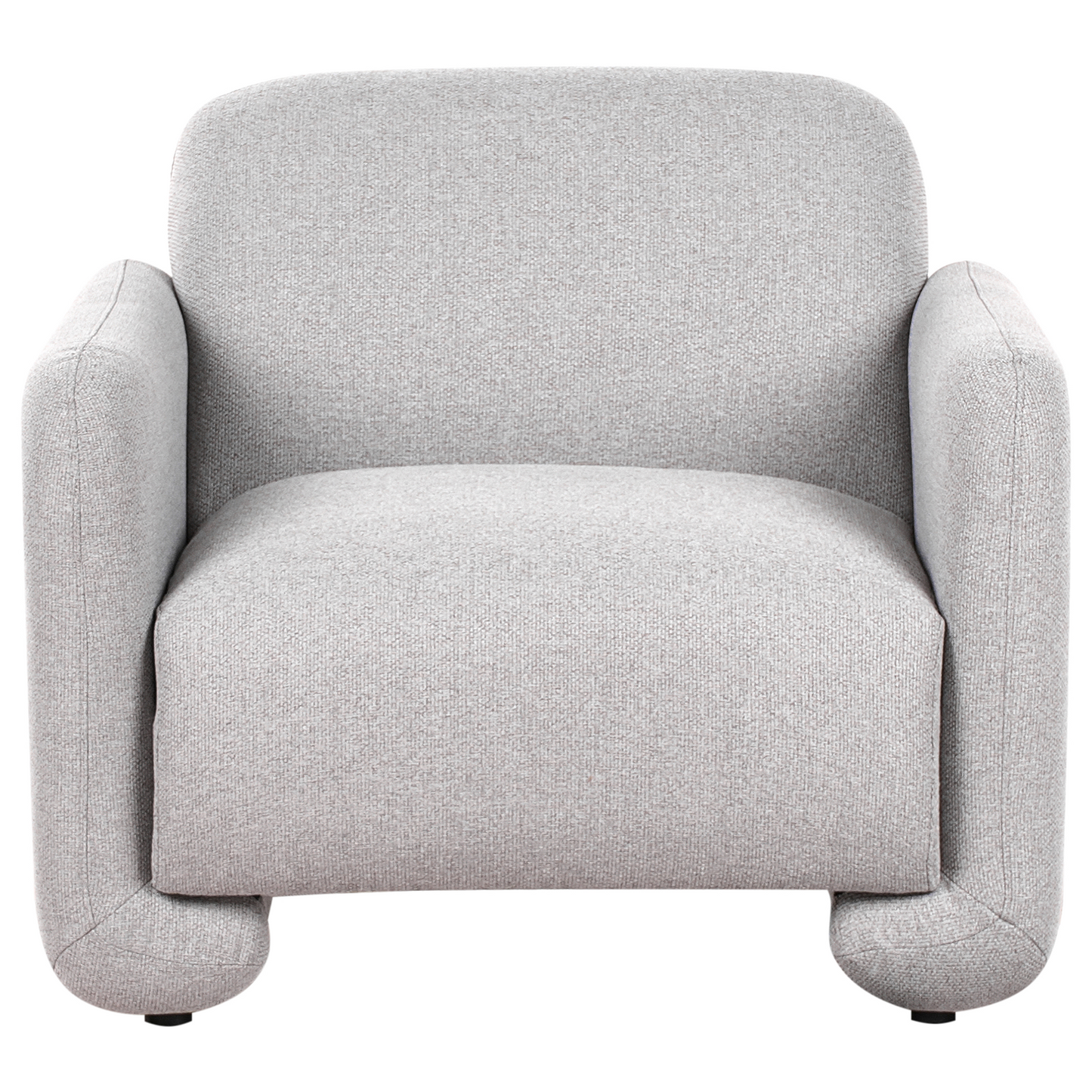 Grey Fabric Living Set 3 Seater Sofa Armchair Wide Backrest