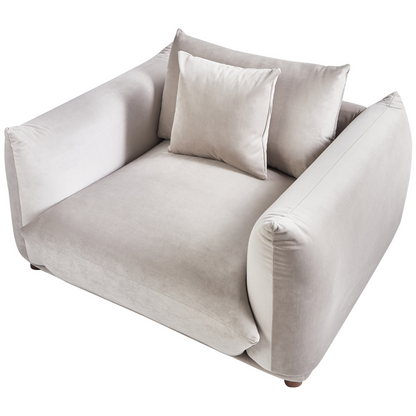 Velvet Sofa Set Taupe Five Seater With Armchairs And Scatter Cushions For Living Room
