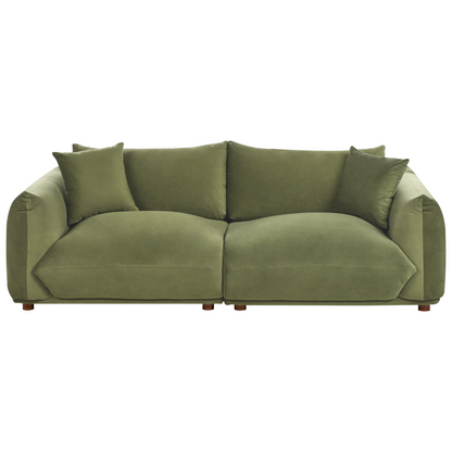 Green 5 Seater Sofa Set With Armchairs