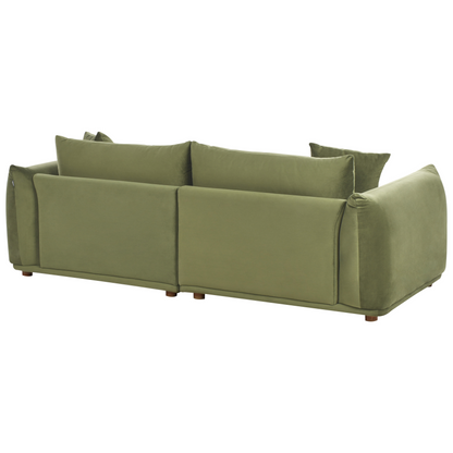 Green 5 Seater Sofa Set With Armchairs