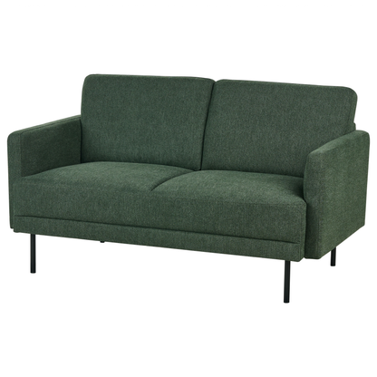 Modern Fabric 3 Seater Sofa Armchair Dark Green Water Repel