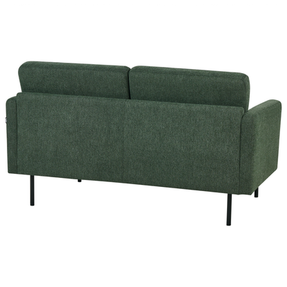 Modern Fabric 3 Seater Sofa Armchair Dark Green Water Repel