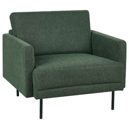 Modern Fabric 3 Seater Sofa Armchair Dark Green Water Repel