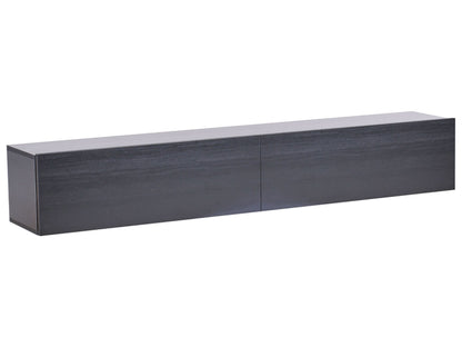 Wall Mounted TV Stand Black Up To 70In Two Cabinets