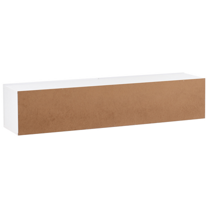 Wall Mounted TV Stand White For 55 Inch TV With 2 Cabinets