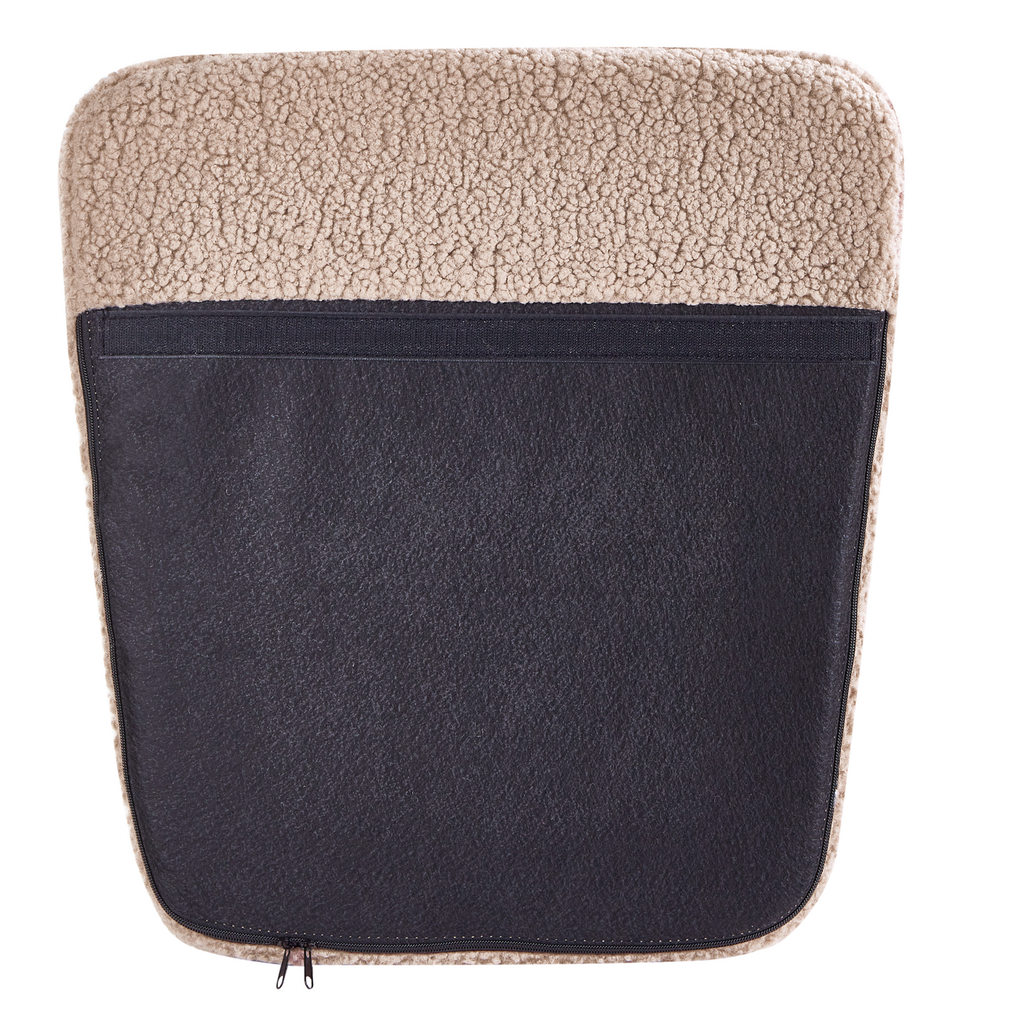 Beige Boucle Rocking Chair With Black Metal Legs And Armrests