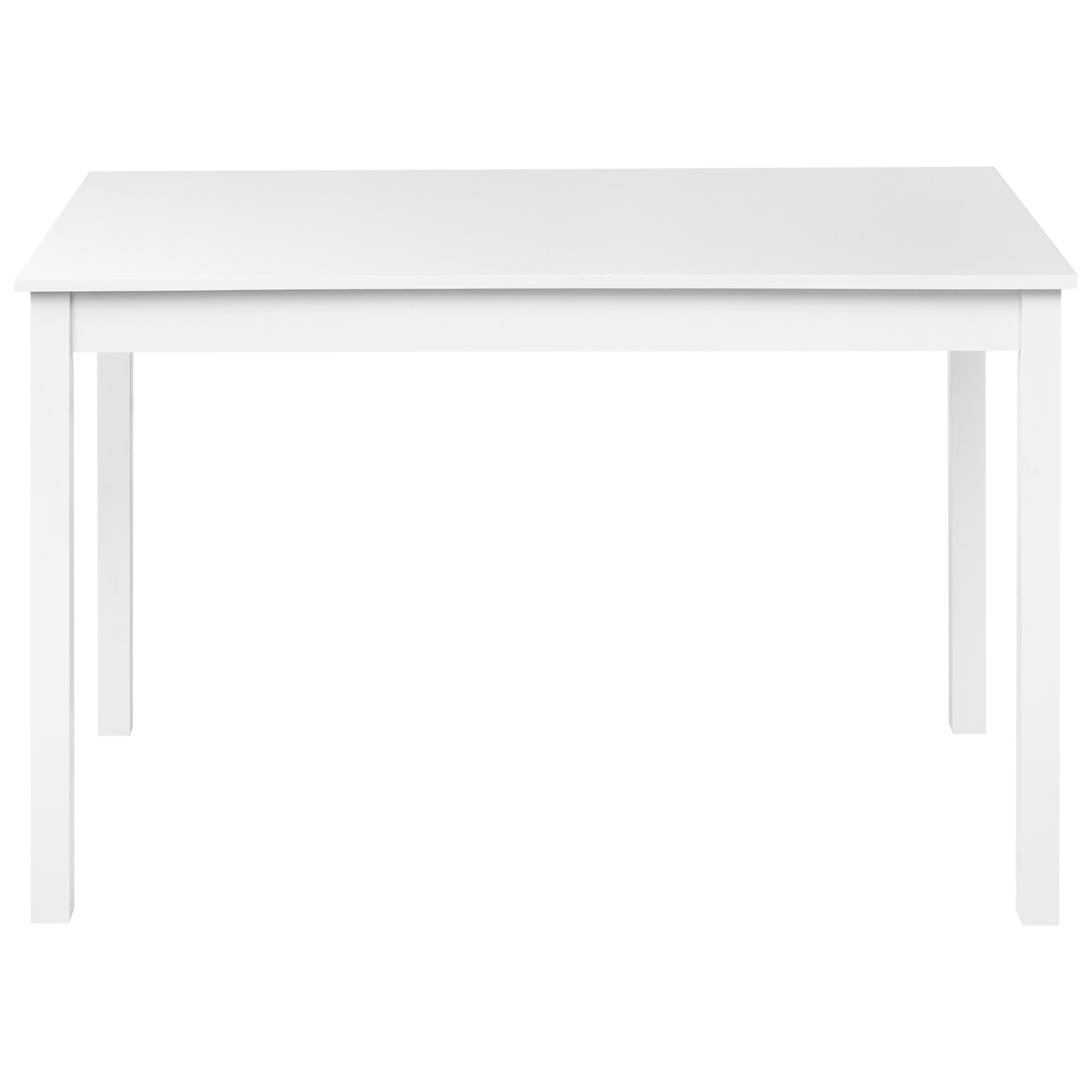 CasaNova Dining Set White Poplar Wood MDF Cottage Style Table And 4 Chairs Durable Family Friendly