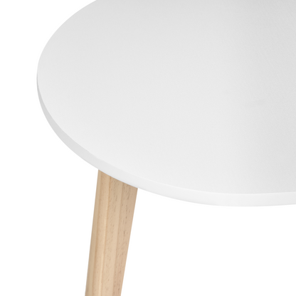NovaHome White MDF Coffee Table With Pine Wood Legs Irregular Oversized Living Room Furniture