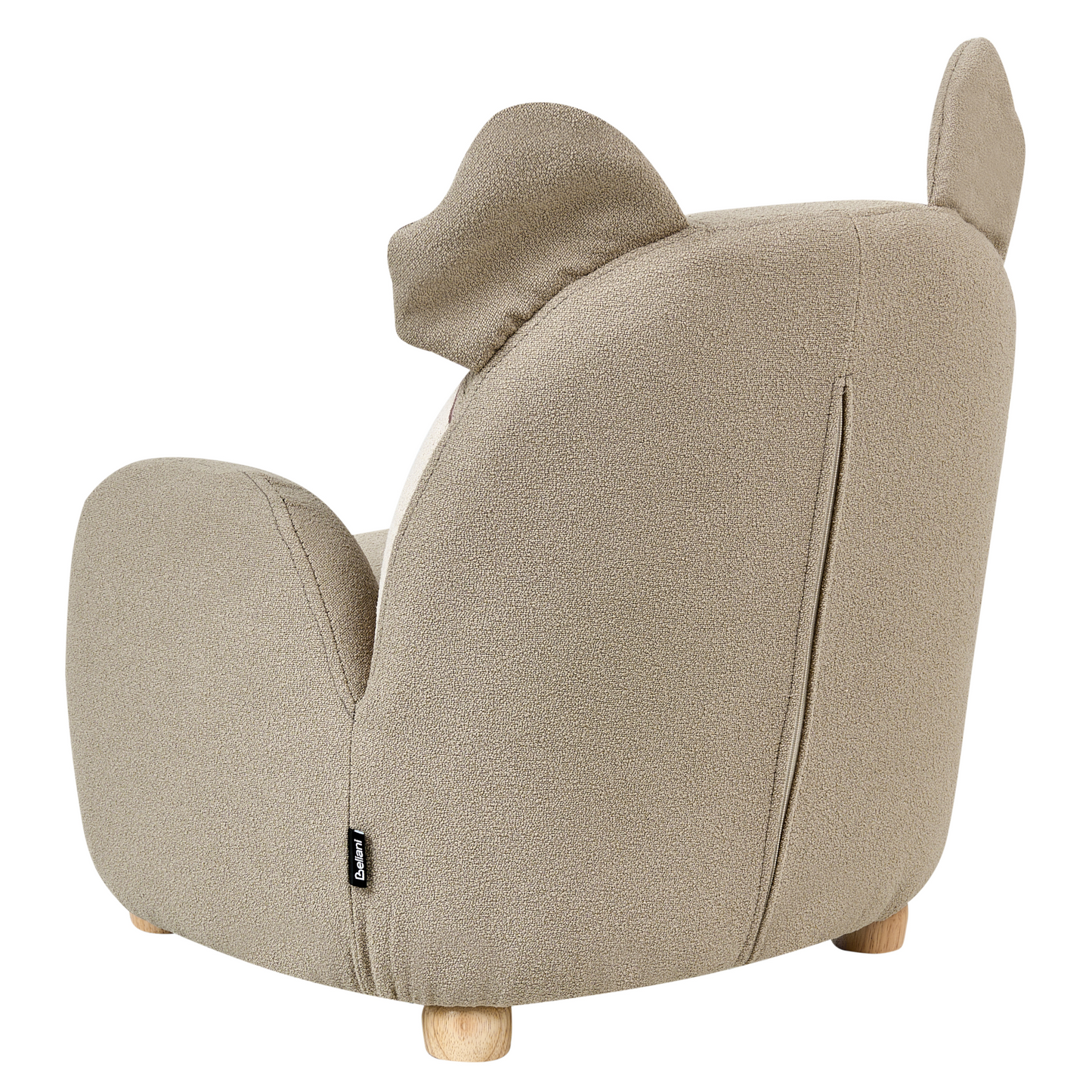 Koala Kids Armchair Bear Shape Taupe Upholstered