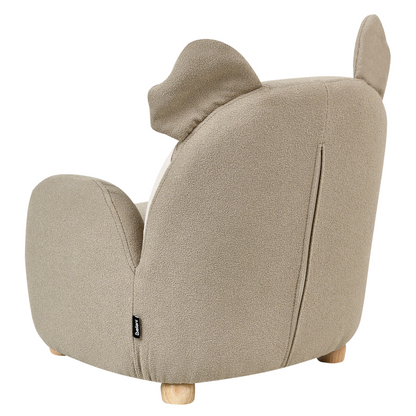 Koala Kids Armchair Bear Shape Taupe Upholstered