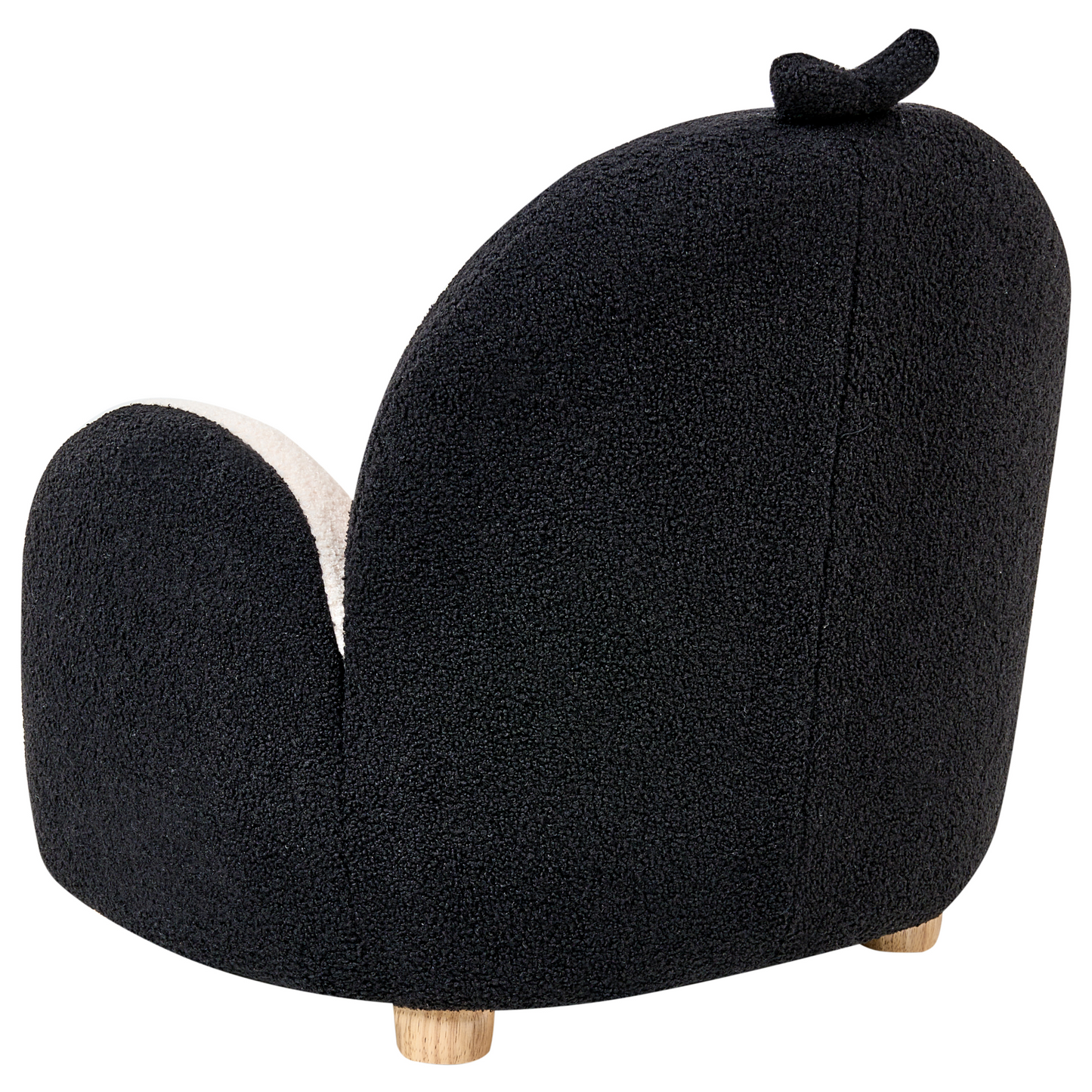 Penguin Kids Armchair Black Boucle Upholstery