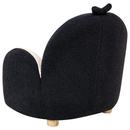 Penguin Kids Armchair Black Boucle Upholstery