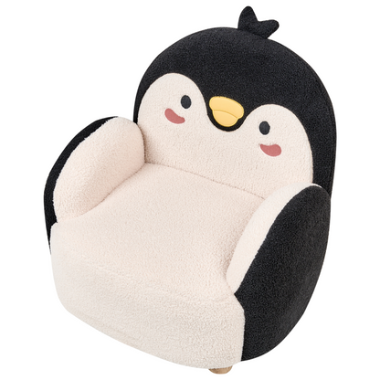Penguin Kids Armchair Black Boucle Upholstery