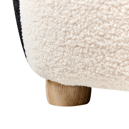 Penguin Kids Armchair Black Boucle Upholstery