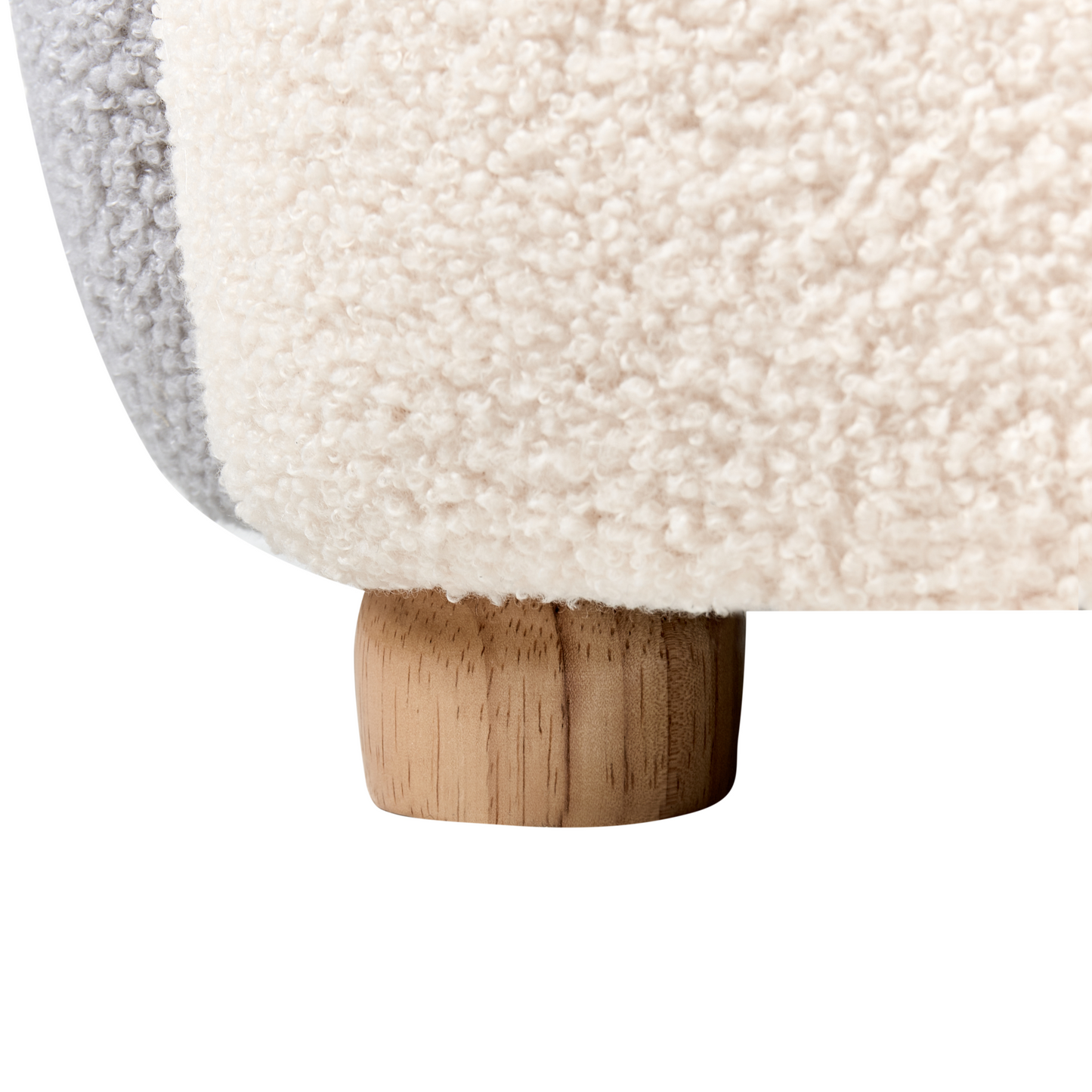 Penguin Shaped Kids Armchair Grey Upholstery