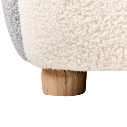 Penguin Shaped Kids Armchair Grey Upholstery