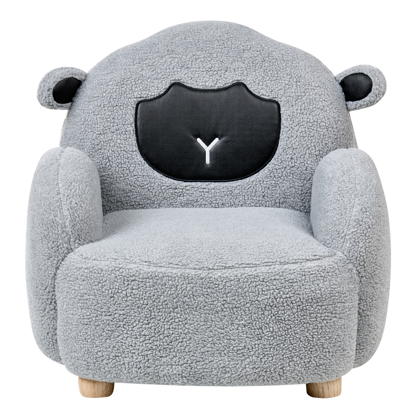 Kids Sheep Armchair Grey Upholstery Low Profile