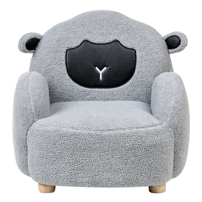 Kids Sheep Armchair Grey Upholstery Low Profile