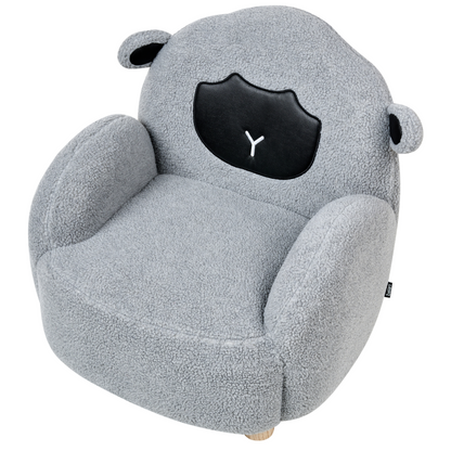 Kids Sheep Armchair Grey Upholstery Low Profile