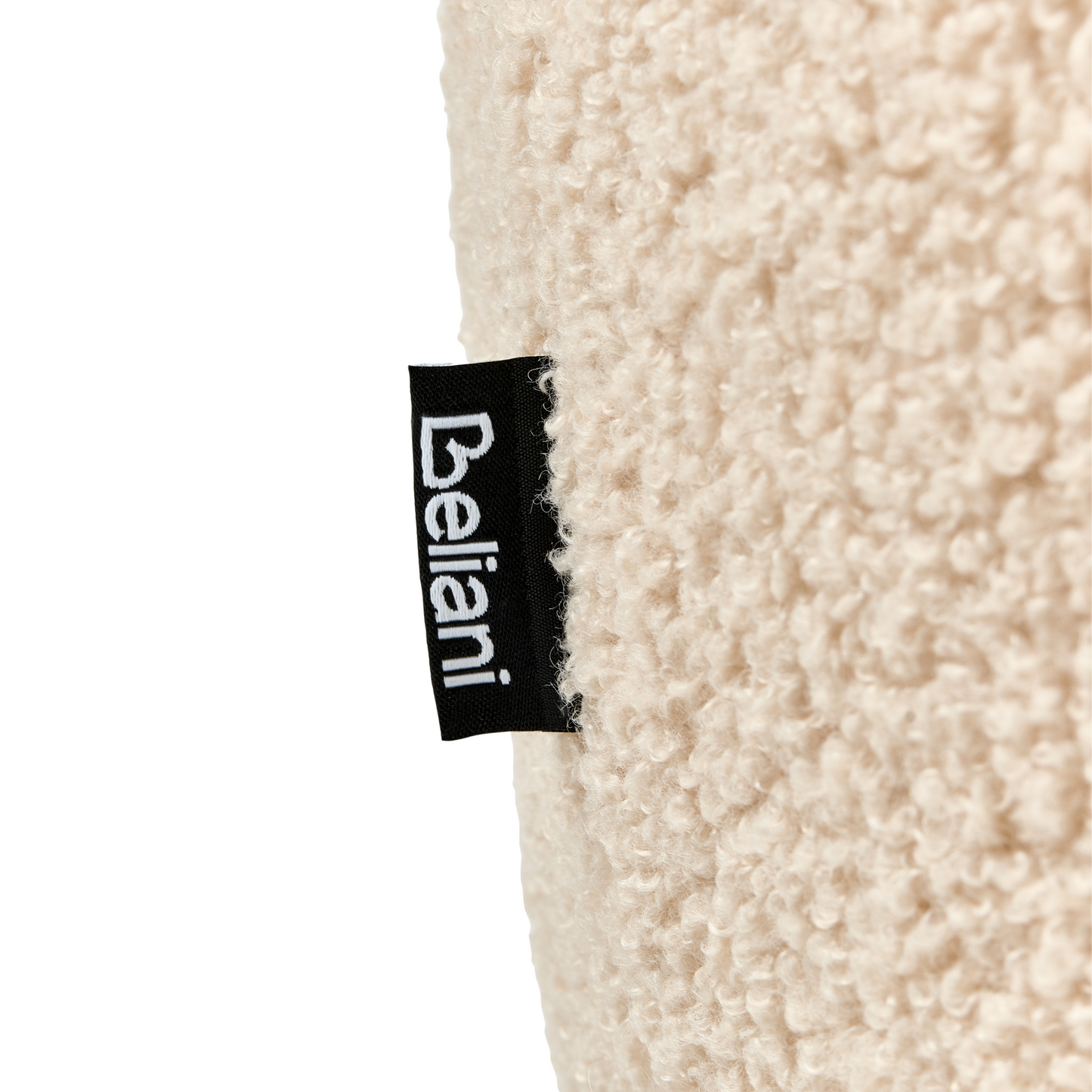 Cat Shaped Kids Armchair Beige Boucl? Upholstered Low Chair for Toddlers