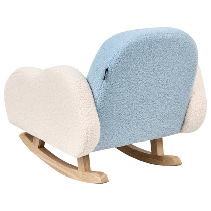 Kids Rocking Chair Light Blue Boucle Indoor