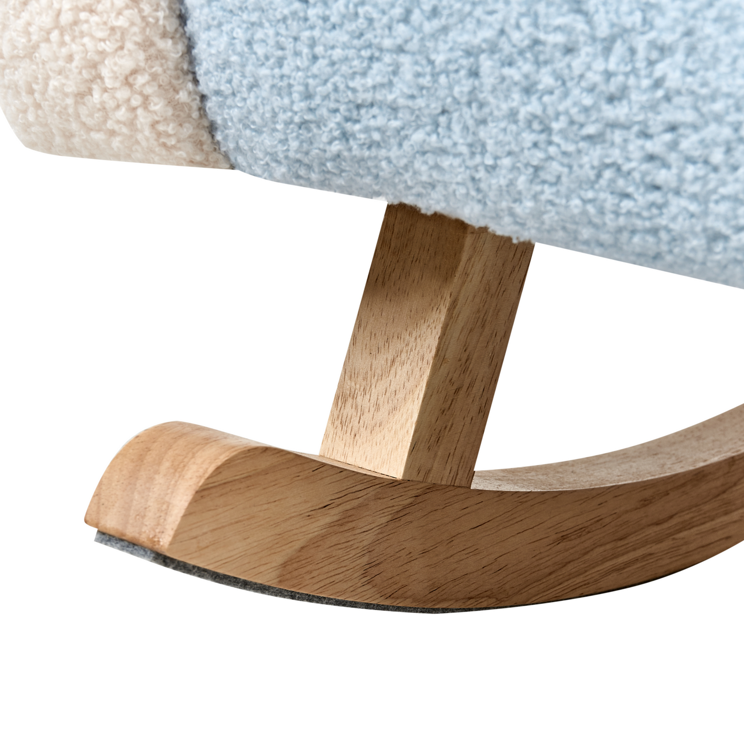 Kids Rocking Chair Light Blue Boucle Indoor