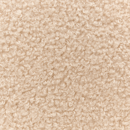 Kids Armchair Beige Boucle With Wooden Legs