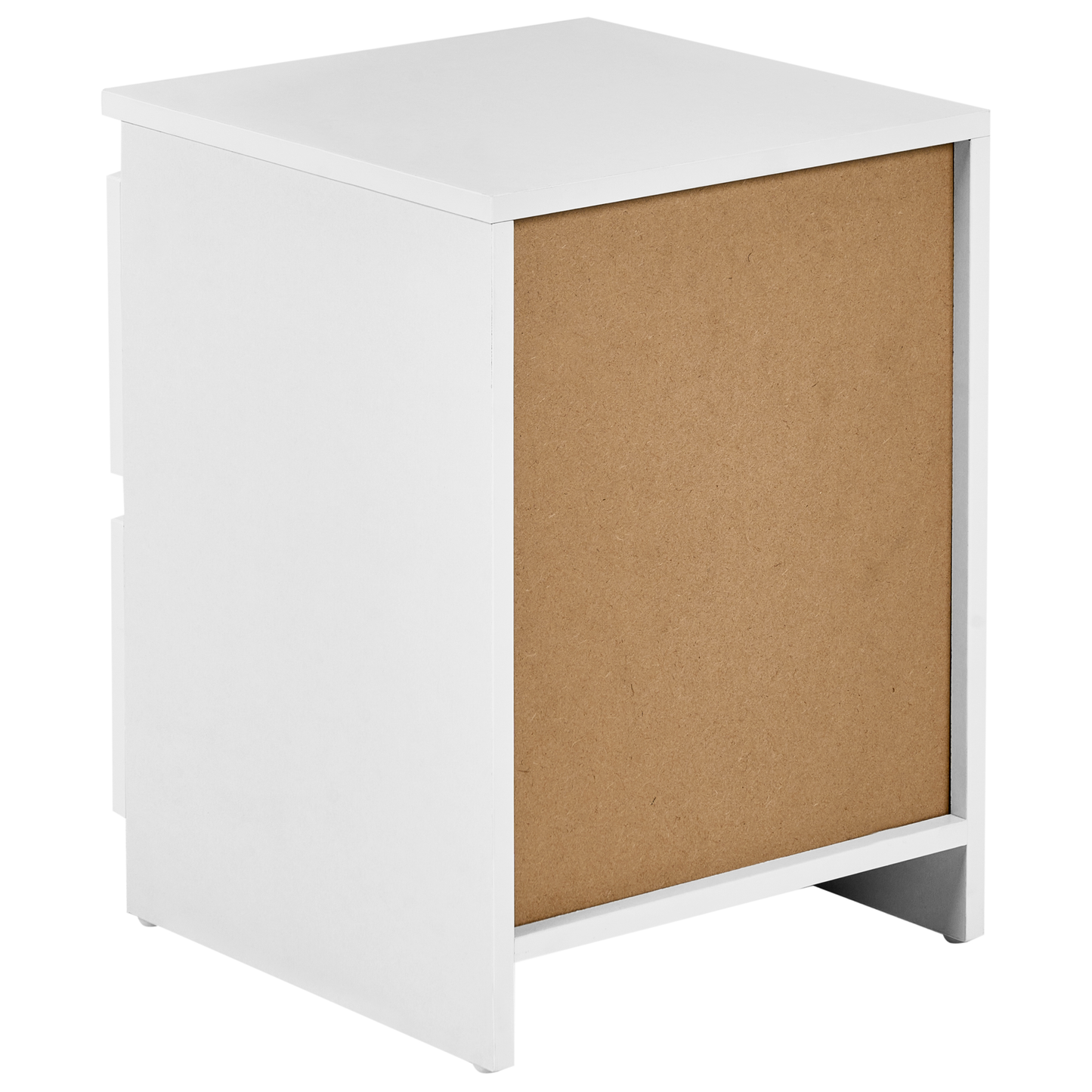 Bedside Table White With 2 Drawers Scandinavian Design