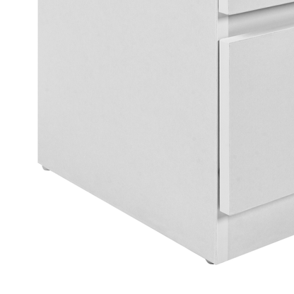 Bedside Table White With 2 Drawers Scandinavian Design