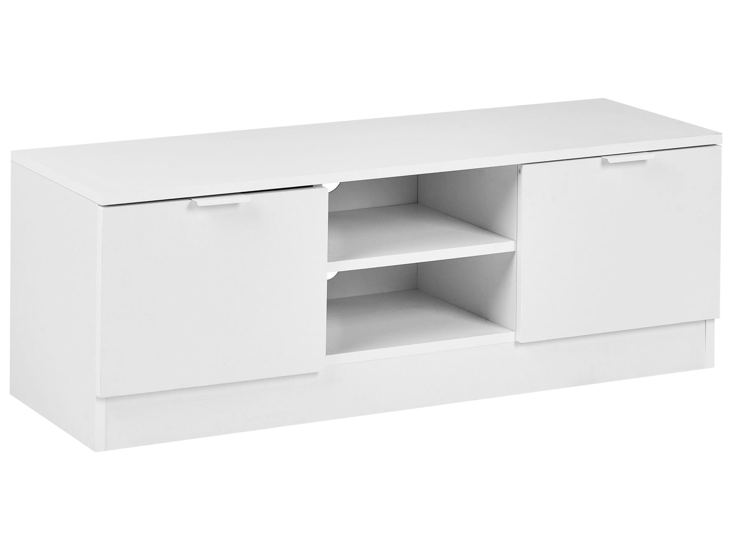 Nordic White TV Stand 102cm With 2 Drawers And Shelves