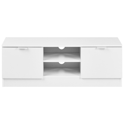Nordic White TV Stand 102cm With 2 Drawers And Shelves