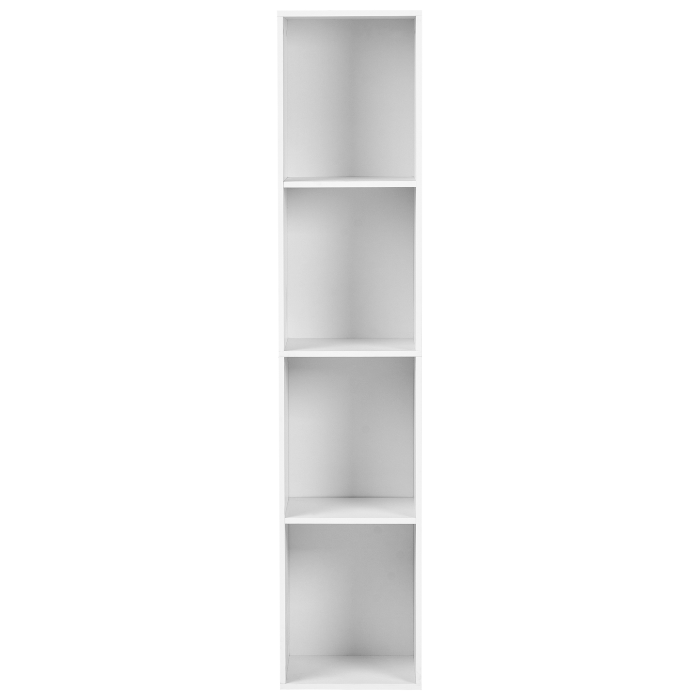 White 4 Shelf TV Stand Bookcase Scandinavian Style
