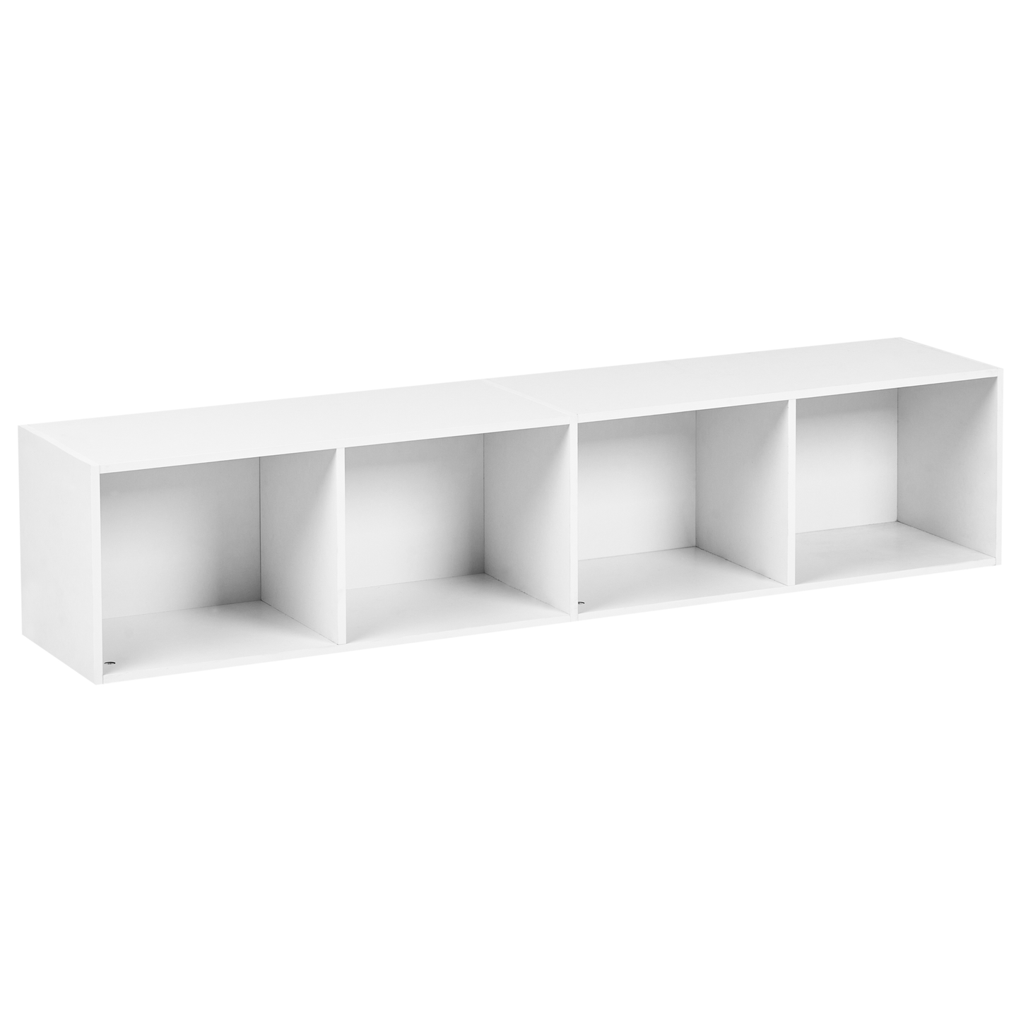 White 4 Shelf TV Stand Bookcase Scandinavian Style