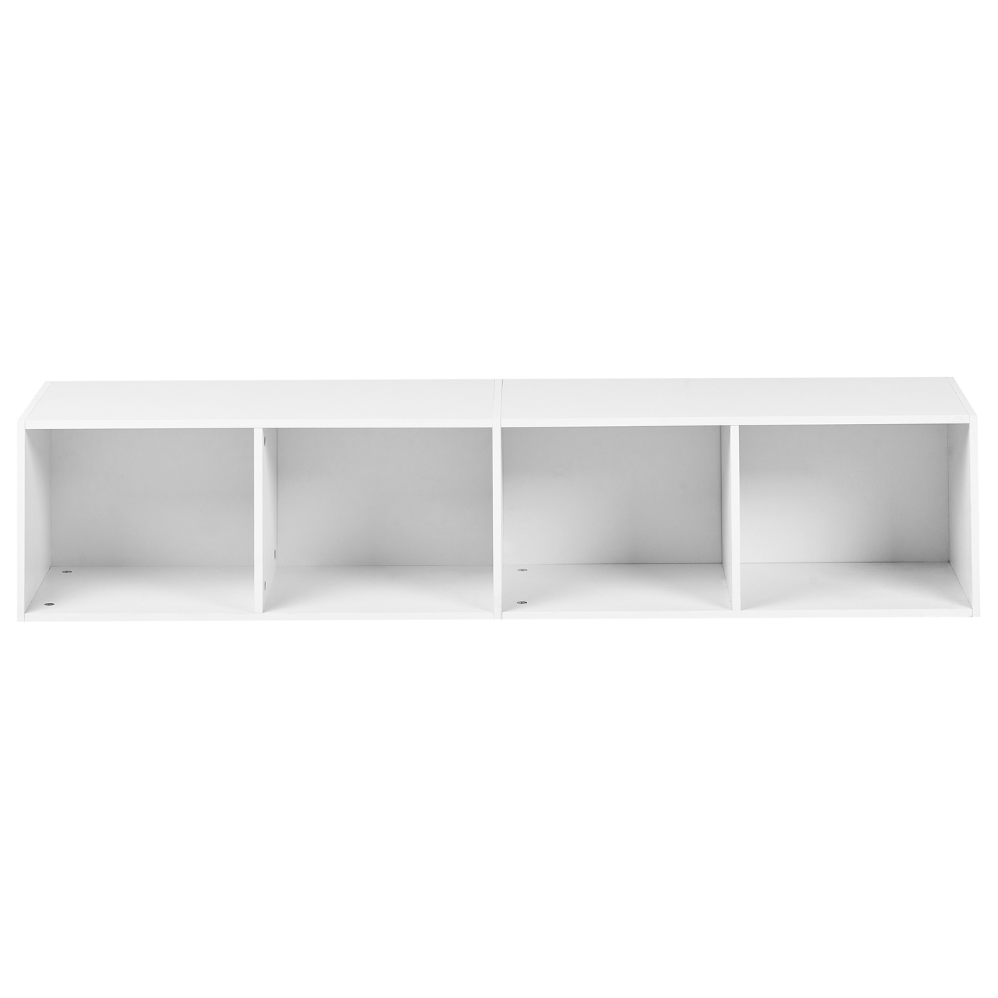 White 4 Shelf TV Stand Bookcase Scandinavian Style