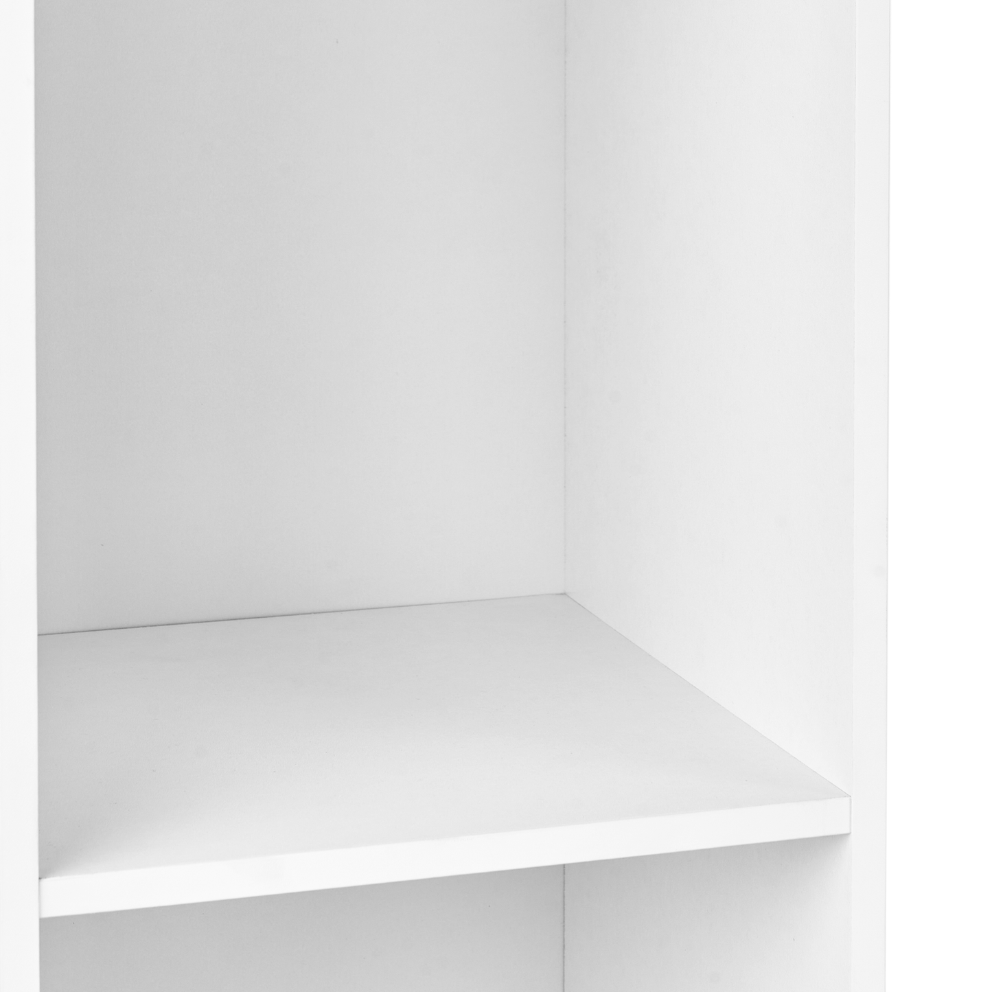 White 4 Shelf TV Stand Bookcase Scandinavian Style