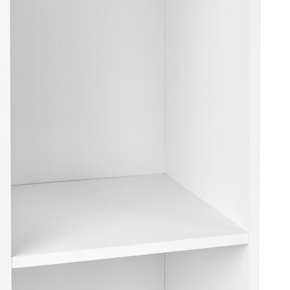 White 4 Shelf TV Stand Bookcase Scandinavian Style