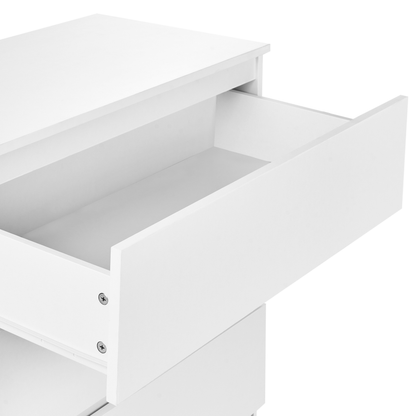 Nordic White 4 Drawer Chest 100 x 80cm Scandinavian Design