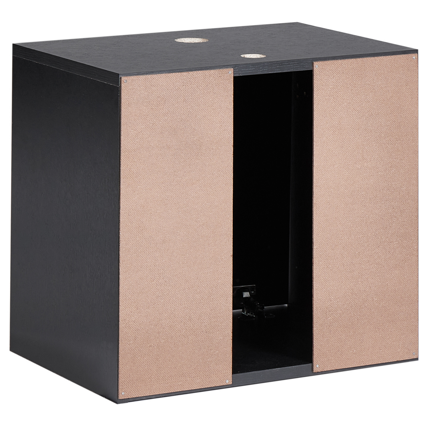 MDP Black Wall Mounted Bathroom Cabinet 44 x 40cm Door Pre Cut Hole