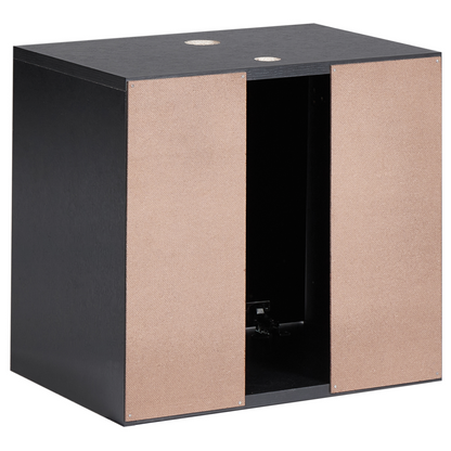 MDP Black Wall Mounted Bathroom Cabinet 44 x 40cm Door Pre Cut Hole