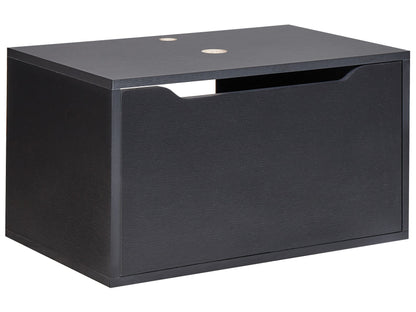 Black Wall Mounted Washbasin Cabinet With Pre Cut Holes