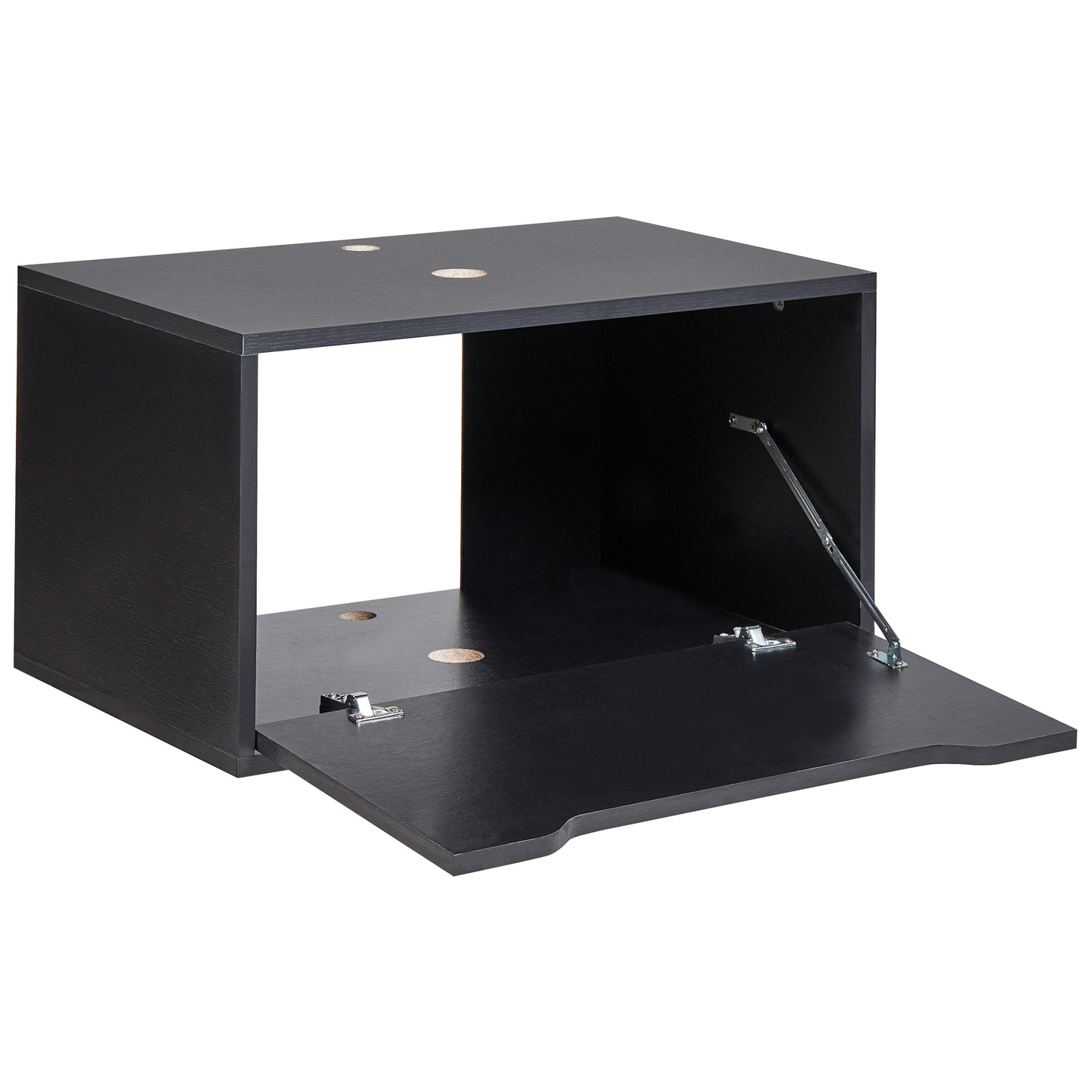 Black Wall Mounted Washbasin Cabinet With Pre Cut Holes