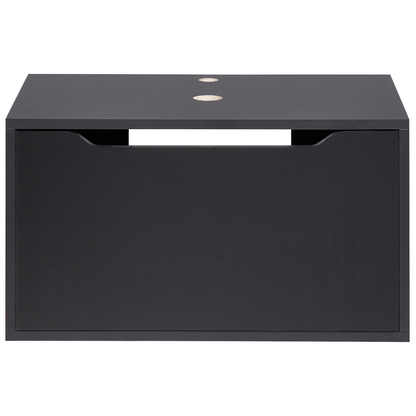 Black Wall Mounted Washbasin Cabinet With Pre Cut Holes