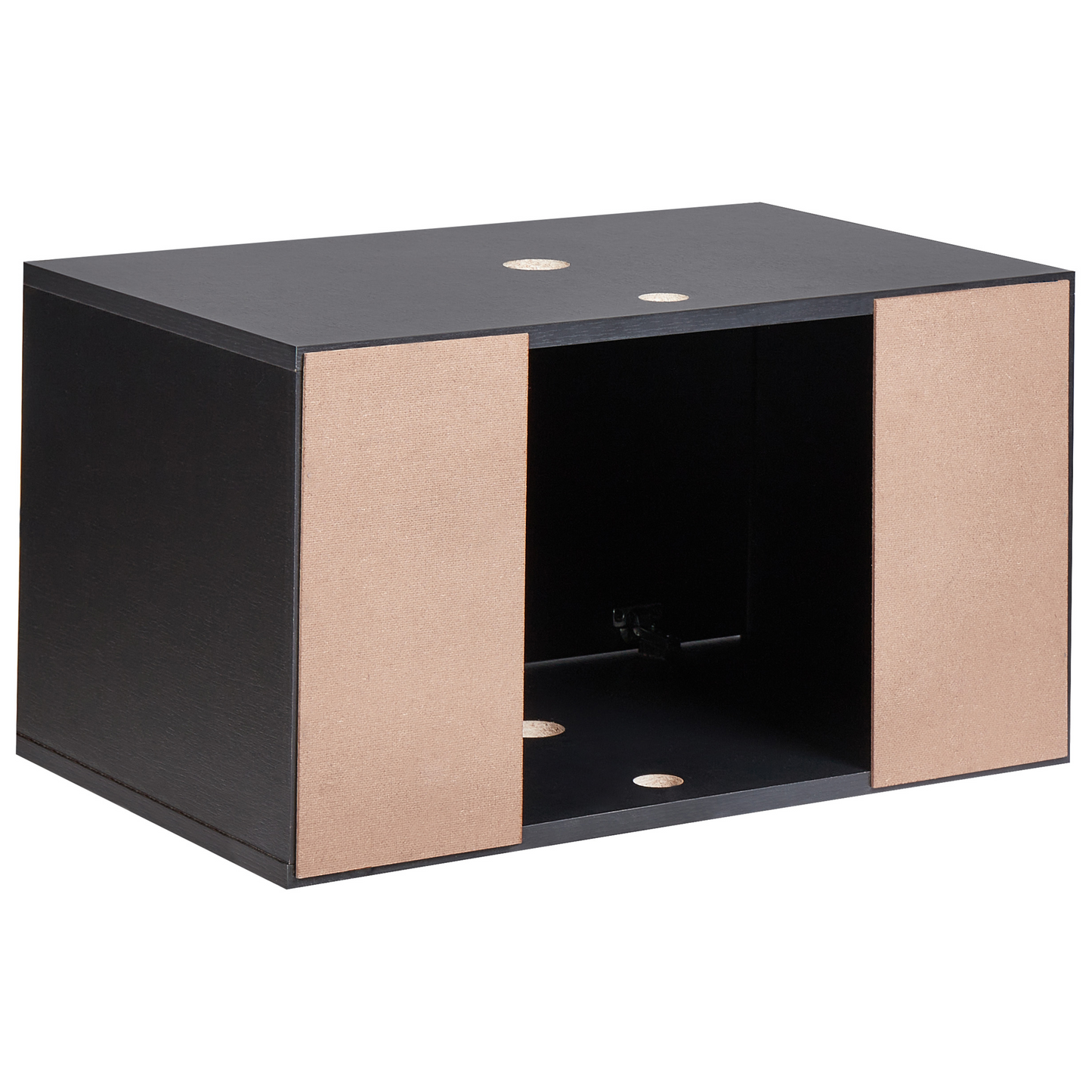 Black Wall Mounted Washbasin Cabinet With Pre Cut Holes