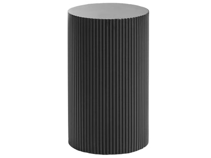 Nexa Side Table Black MDF Fluted Base 30 cm