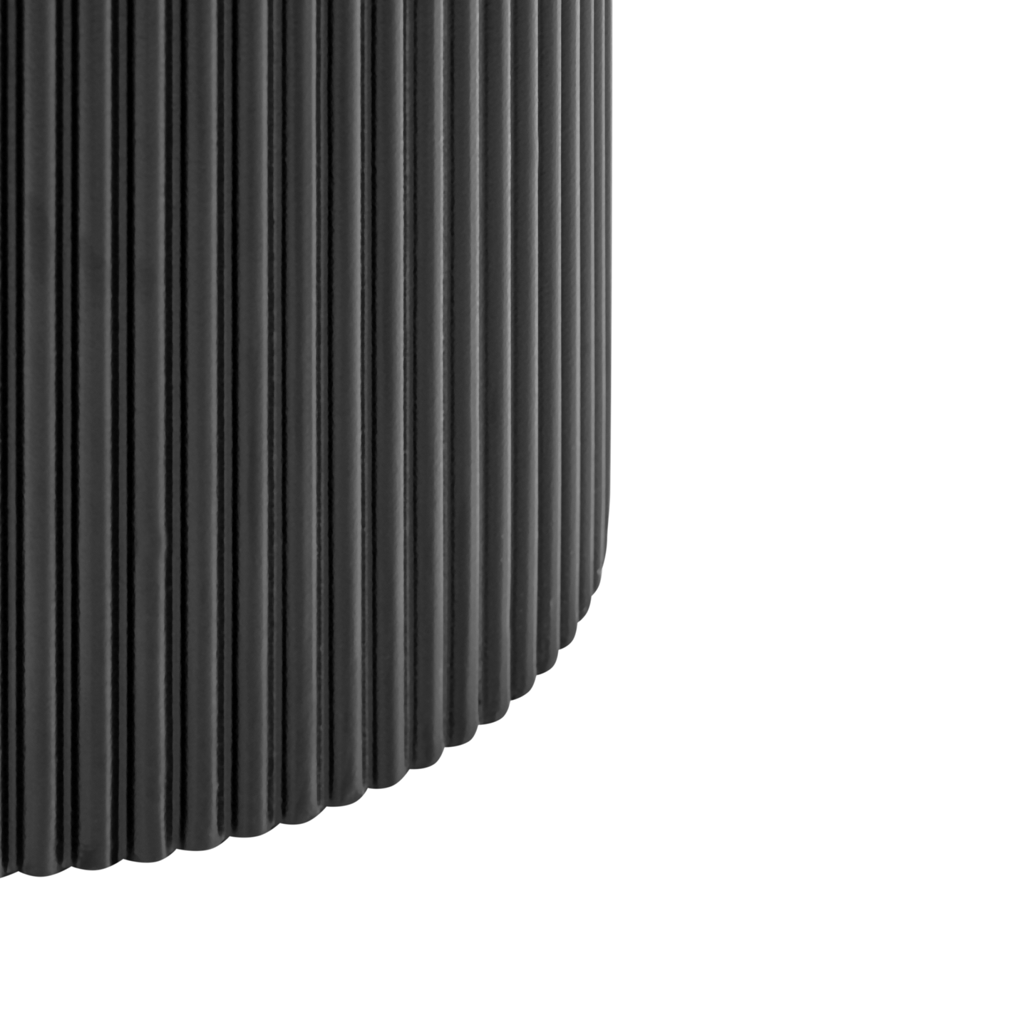 Nexa Side Table Black MDF Fluted Base 30 cm