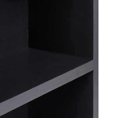 Bathroom Wall Cabinet With Mirror Shelves Black Melamine